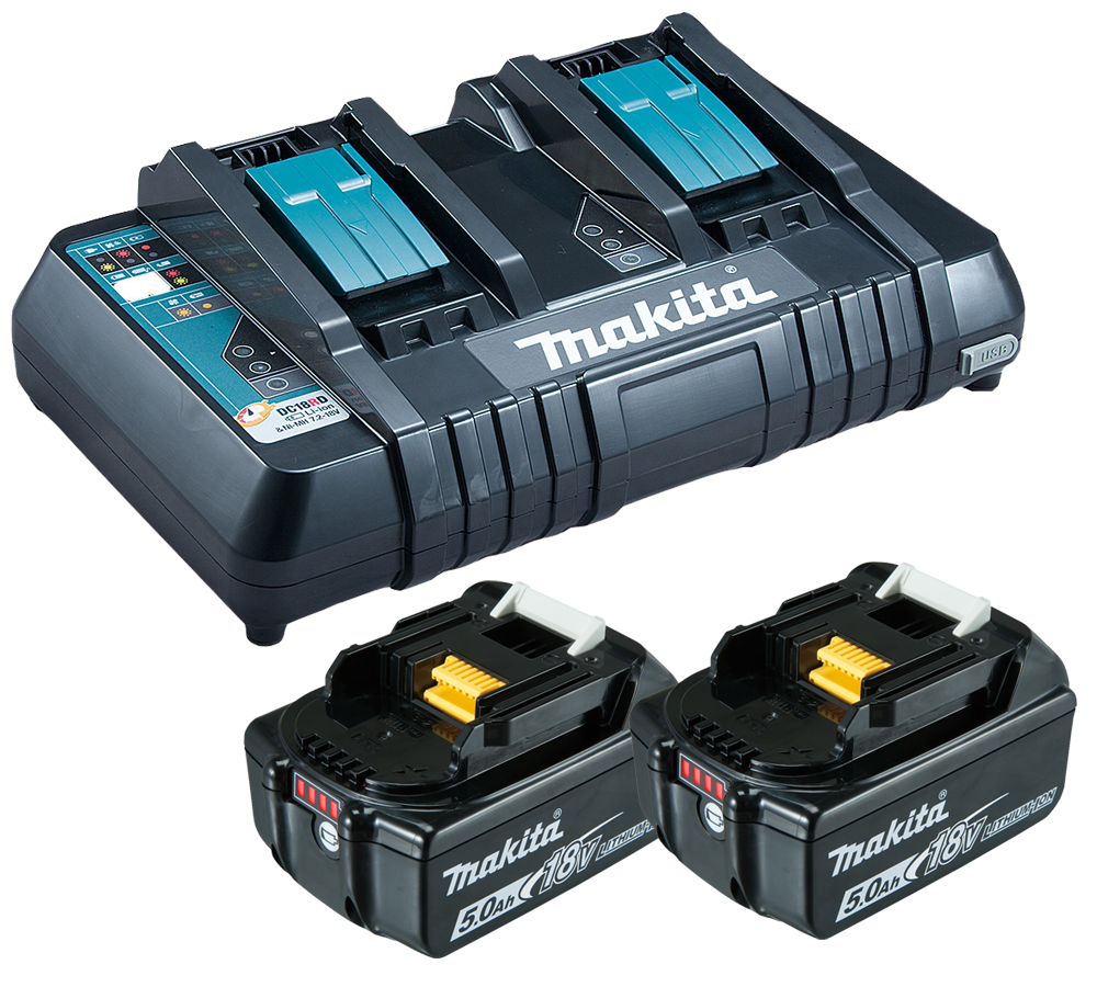 Makita Akku-Bohrschrauber Set 18V - Mit 2 Akkus, Ladegerät Und Box